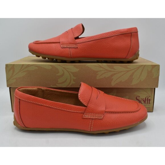Sofft Womens Size 8 Allie Corel Leather Slip On Driving Moc Loafers Shoes - Picture 10 of 13